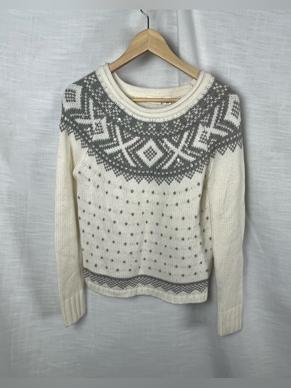 Vintage Cato Nordic Scandinavian Style Crewneck Sweater with Sequins